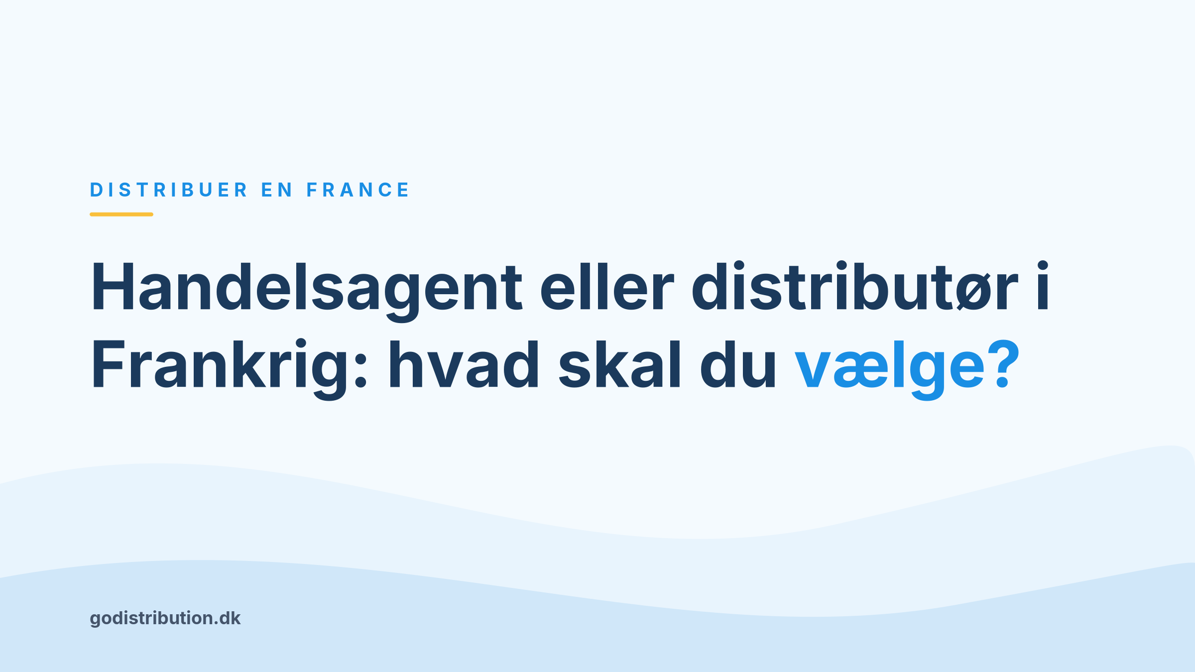 Handelsagent eller distributør i Frankrig: hvad skal du vælge?